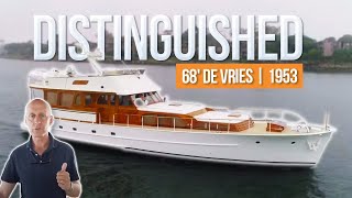 68 De Vries Classic Dutch Yacht Walkthrough [upl. by Riley983]