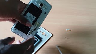 Samsung Galaxy J7 2016  How to Insert Sim and SD Card [upl. by Essined]