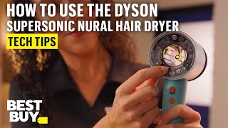 Controls on the Dyson Supersonic Nural Hair Dryer – Tech Tips from Best Buy [upl. by Evets382]