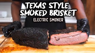 TEXAS STYLE Smoked Brisket in an Electric Smoker Masterbuilt Smoker Recipe [upl. by Salamone723]