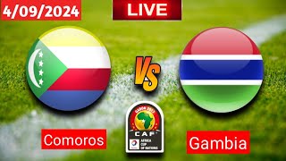 Comoros Vs Gambia  CAF Africa Cup of Nations Fifa Live Match Score [upl. by Burlie]