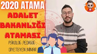 2020 ATAMA ADALET BAKANLIĞI ATAMA PSİKOLOG PEDEGOGSOSYAL ÇALIŞMACI DİYETİSYEN MİMAR İSTATİKÇİ [upl. by Aicul]