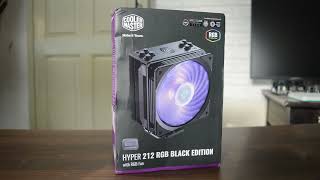 Cooler master Hyper 212 RGB black  Unboxing Installation Intel [upl. by Ataeb638]