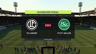 FIFA 22  Lugano vs St Gallen  Schweizer Pokal Final  15 May 2022  Gameplay [upl. by Kidd]