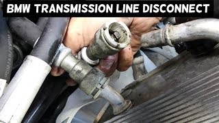 HOW TO DISCONNECT TRANSMISSION LINE ON BMW [upl. by Alfreda41]