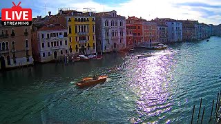 🔴 Venice Italy Live Camera  Grand Canal in Live Streaming from Ca Angeli [upl. by Redienhcs911]