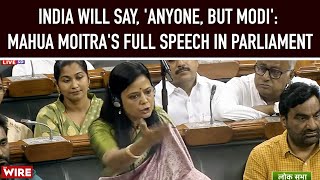 India Will Say Anyone But Modi Mahua Moitras Full Speech in Parliament [upl. by Aelegna809]