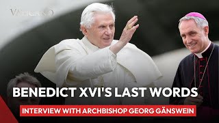 Interview with Archbishop Gänswein at RatzingerSchülerkreis on Benedict XVI [upl. by Dimah265]