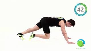 Mountain climbers one minute WatchFit challenge cardio exercise to tone up your body [upl. by Bridwell]