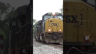 CSX SD70MAC passes through Fostoria  train railroad locomotive csx sd70mac emdtrain [upl. by Allecram806]