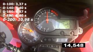 Honda VTR 1000 F acceleration [upl. by Mcgray297]