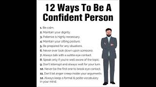 12 Tricks to Instantly Become More CONFIDENT [upl. by Ewnihc]