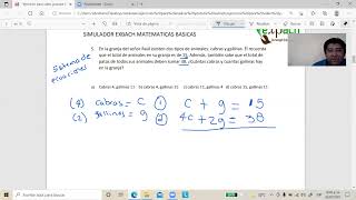 ejercicios del SIMULADOR EXAMEN EXBACH OFICIAL 2024 matemáticas básicas PARTE I [upl. by Ruddie]