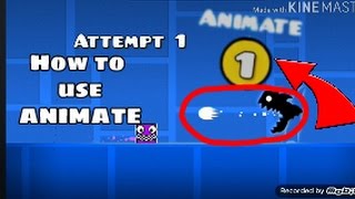 HOW TO USE THE ANIMATE TRIGGER IN GEOMETRY DASH 21 [upl. by Nikoletta]