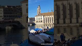 Züri Fäscht  Sicht auf die Limmat und die Altstadt Zürich  Stadt Zürich  Schweiz 2023  shorts [upl. by Itsym808]