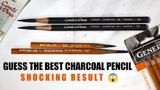 BEST Charcoal Pencil for Artists  Conte a Paris Vs Generals Charcoal Pencil 🔥🔥 [upl. by Aztiley]