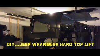 DIYJeep Wrangler Hardtop Garage LiftHoist [upl. by Chari]