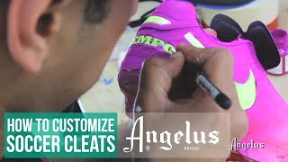 How To Customize Cleats  Angelus Neon Paint [upl. by Garzon]