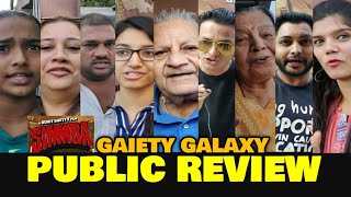 Simmba Movie PUBLIC REVIEW At Gaiety Galaxy  Ranveer Singh Ajay Devgn Sara Khan  Rohit Shetty [upl. by Khalil843]