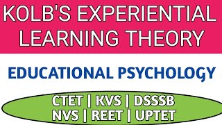 Kolbs experiential learning theory [upl. by Aneloj]