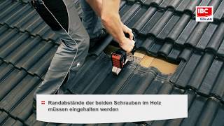 Installation des IBC TopFix 200 Dachhaken  Montagelösung für ZiegelDacheindeckung [upl. by Enneles]