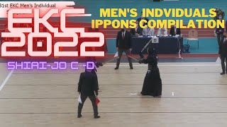 31st European Kendo Championship 2022 EKC Male Individuals Ippons shiaijo C  D Kendo shiai [upl. by Goar]