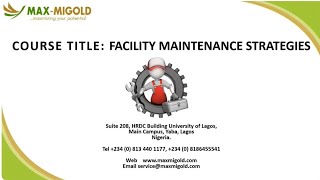 FMMC COURSE 10 FACILITY MAINTENANCE STRATEGY COURSE [upl. by Aseela569]