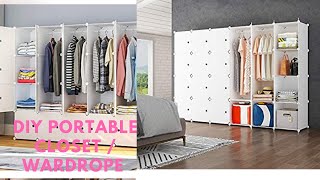 How To Assemble Portable Wardrobe OrganizerDIY Portable ClosetSpace Saver [upl. by Regor]