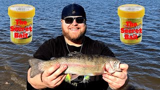 Ice Fishing For Giant Rainbow Trout [upl. by Dirtsa]