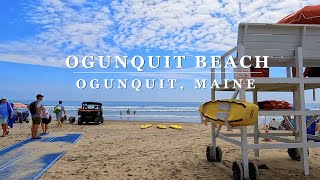 Ogunquit Beach Summer Beach Walk Ogunquit Maine  4K Scenic Ocean Walking Tour with Binaural 🎧 [upl. by Crissy]