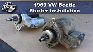 JBugs  1969 VW Beetle  Starter Installation [upl. by Anhavas]