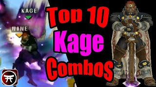 Top 10 Kage Ganondorf CombosMoments  Super Smash Bros [upl. by Cattima382]