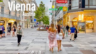 Vienna Austria 🇦🇹  Evening Walk  September 2021  4KHDR Walking Tour ▶86min [upl. by Noyk]