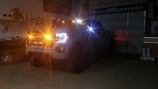 2020 GMC Sierra 1500 Black Widow Edition Emergency Strobes and OffRoad Lights [upl. by Aggy]