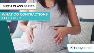 What do Contractions Feel Like  Labor Pains [upl. by Lenee]