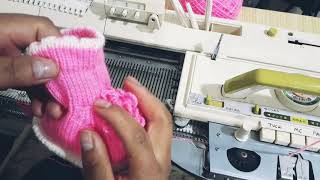 Como hacer ZAPATITO PARA BEBE EN MAQUINA DE TEJER TRICOTOSA [upl. by Ymaral]