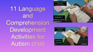 11 Language amp Comprehension Development Activities For Autism at Home l Language in Autistic autism [upl. by Haletky]