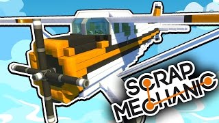 Scrap Mechanic CREATIONS  THE BEST PLANE EVER 20 WAshDubh  Gameplay [upl. by Repsihw]