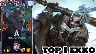 Wild Rift Ekko  Top 1 Ekko Firelight skin Gameplay quotHard Carryquot Rank season 15 [upl. by Ehtnax]