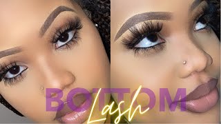 BOTTOM INDIVIDUAL LASHES TUTORIAL 🕷 SUPER QUICK amp DETAILED HIGHLY REQUESTED 🖤 [upl. by Jephum53]