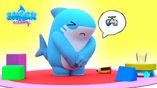 Shark Academy  The potty  Baby Shark Nursery Rhymes for Children [upl. by Hazrit]