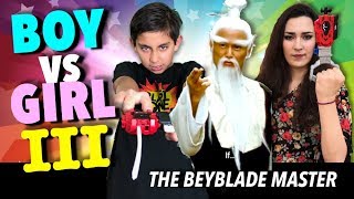 Beyblade Battle Boy vs Girl  The Beyblade Master Episode 3 Funny Beyblade Burst Giveaway [upl. by Friedberg]