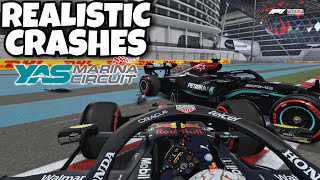 REALISTIC F1 CRASHES ABU DHABI GP [upl. by Kee84]