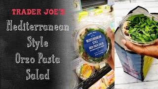 Mediterranean Style Orzo Pasta Salad  Trader Joes [upl. by Lleinad155]