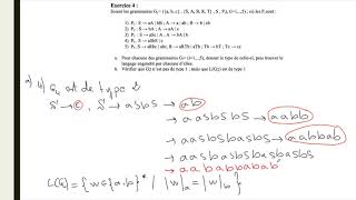 14 Théorie des Langages  Grammaire et Classification de Chomsky TD1 Exo 4 [upl. by Forelli]