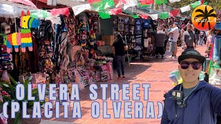 Los Angeles  Olvera Street Placita Olvera  Vivas LA [upl. by Erotavlas488]