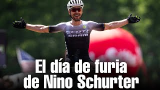 Nino Schurter sale desde el inicio a barrer con todo en la UCI CDM Val di Sole 2024 [upl. by Ramsey]