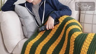 Crochet School Colors Blanket Pattern  EASY  The Crochet Crowd [upl. by Ahsienot]