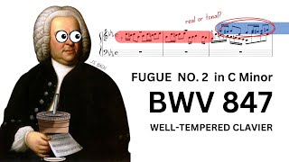 Bach  Fugue No 2 in C Minor BWV 847  Analysis [upl. by Samuela]