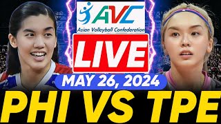 PHILIPPINES VS CHINESE TAIPEI 🔴LIVE NOW  MAY 26  AVC CHALLENGE CUP 2024 avcchallengecup avclive [upl. by Atirac]